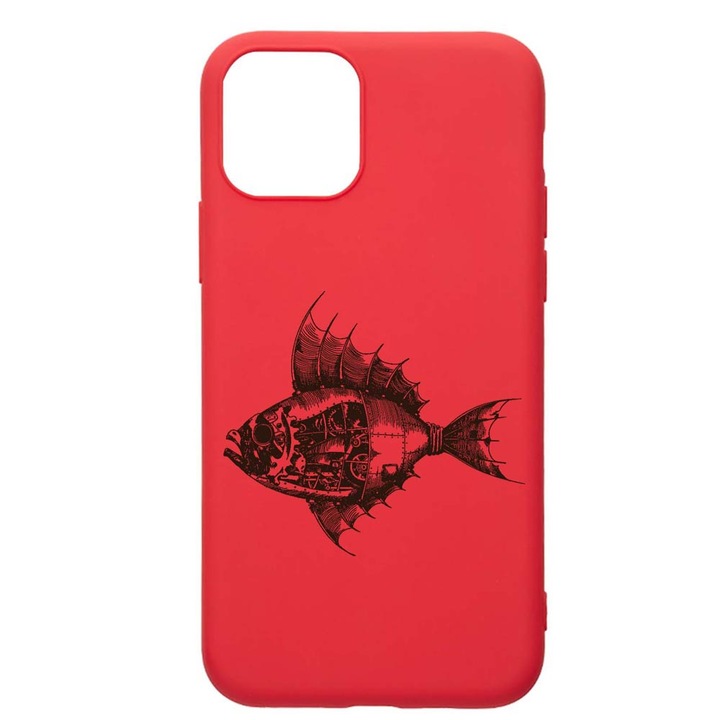 Husa Silicon, Compatibila Cu Apple iPhone 13 Pro, Fish, rezistenta la uzura, R 825