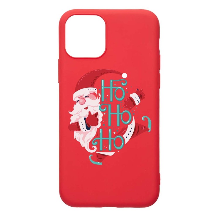 Husa Silicon, Compatibila Cu Apple iPhone 13 Pro, Ho Ho Ho Santa Claus, rezistenta la uzura, R 869