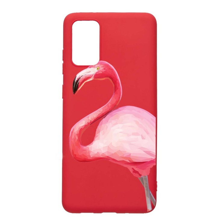 Husa Silicon, Compatibila Cu Samsung Galaxy A02s, Flamingo, rezistenta la uzura, R 55