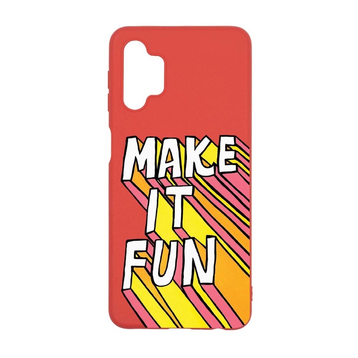 Husa Silicon, Compatibila Cu Samsung Galaxy A32 5G, Make It Fun, rezistenta la uzura, R 494