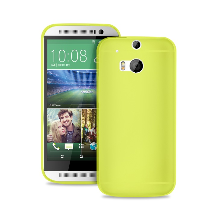 Калъф PURO 0.3 ULTRA SLIM, За HTC One M8 2014, Лайм