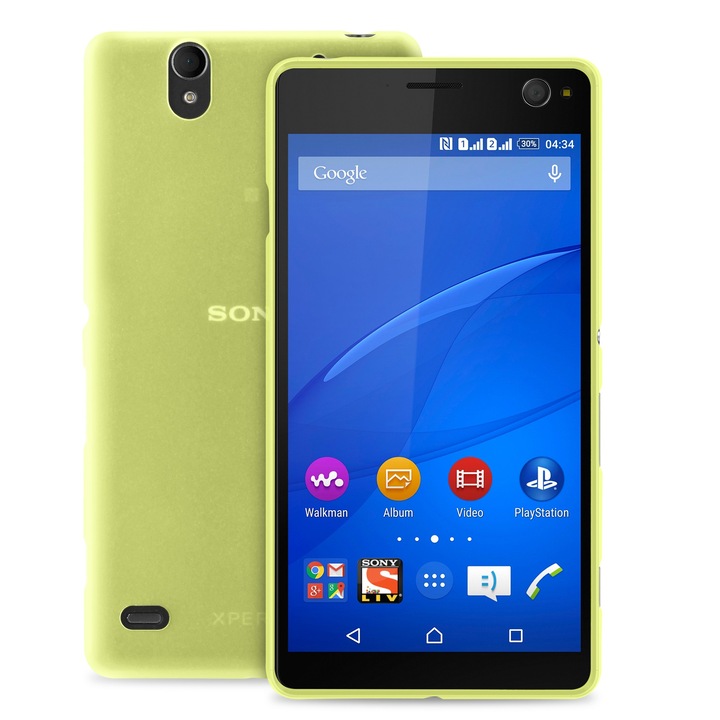 Калъф PURO 0.3 ULTRA SLIM, За Sony Xperia C4, Лайм