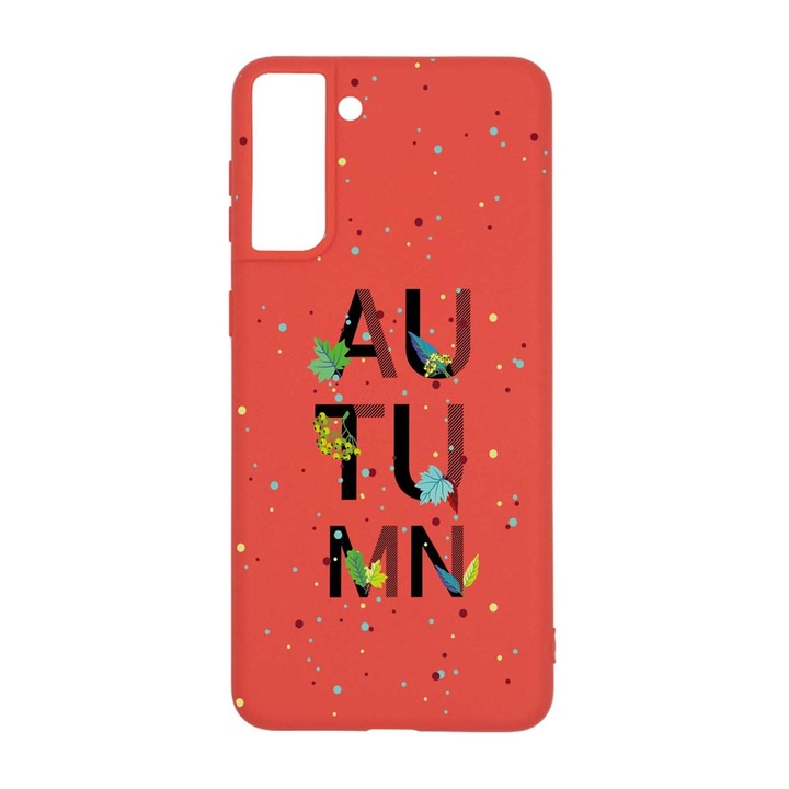 Силиконов калъф Unique за Samsung Galaxy S21 Plus, Autumn, Red, R 145