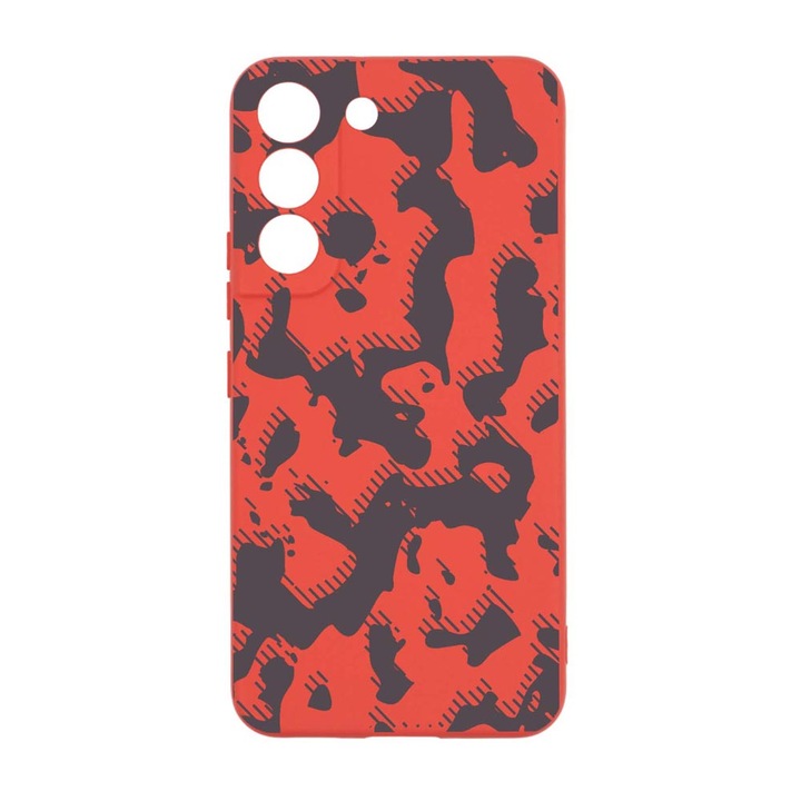 Husa Silicon, Compatibila Cu Samsung Galaxy S22 Plus, Gray Camouflage, rezistenta la uzura, R 810
