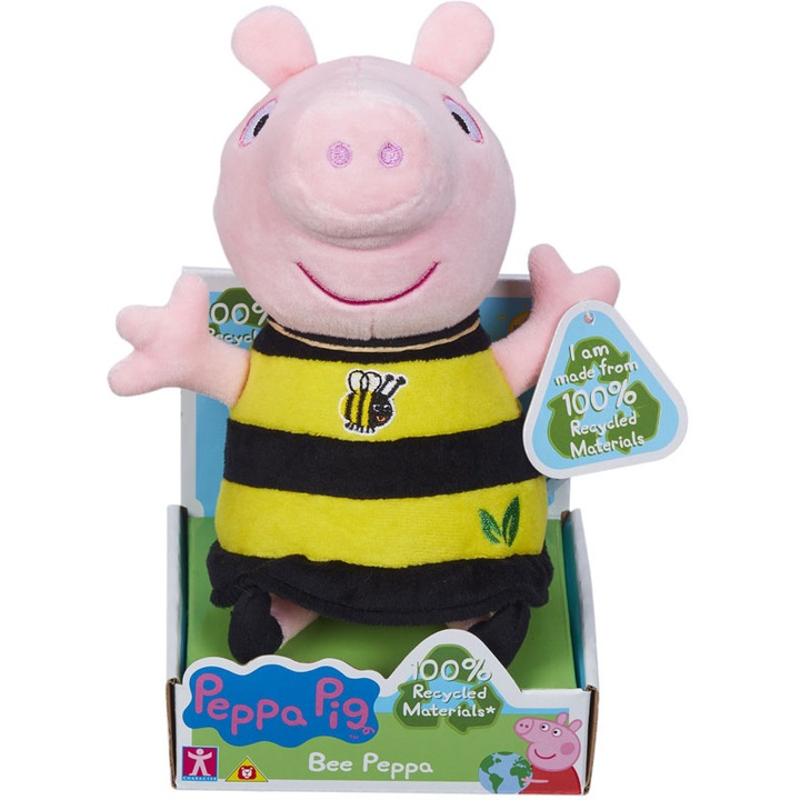 Peppa plüss méhecske jelmezben, 20cm