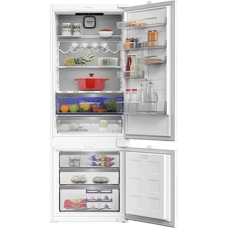 Combina Frigorifica Incorporabila GRUNDIG GKNI6950FHN, No Frost, 370 l, H 194 cm, Clasa D, HomeWhiz, Alb