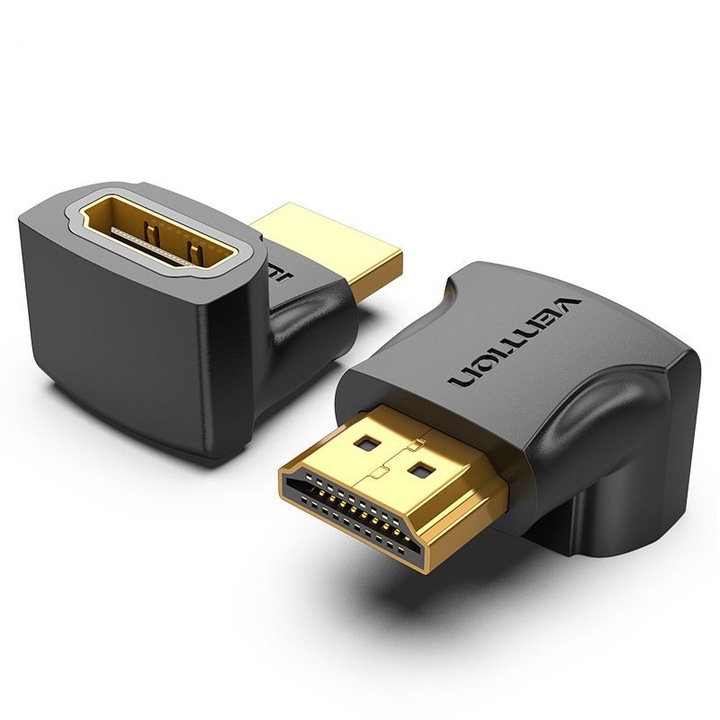 Адаптер Vention AINB0, Преходник от HDMI Мъжки към HDMI Женско, Ъглов на 270°