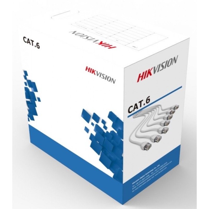 Hikvision CAT6 U-UTP Patch Cable 305m White, 174754, Hálózati kábelek