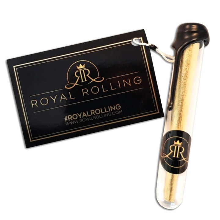 Con pre-rulat tutun din Foita de aur comestibila, 24K Royal Rolling Luxury Edition, cu Tub suport Tigara