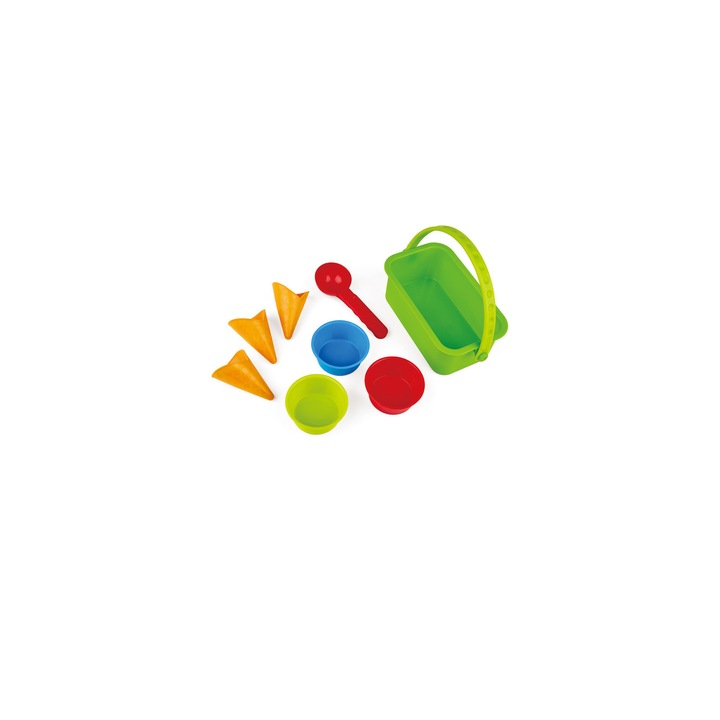 Homokkészlet, fagylaltformák, Hape, 8 db