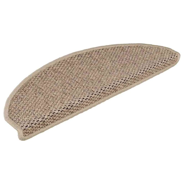 Covorase scari autoadezive vidaXL, 15buc nisipiu 65x21x4cm, aspect sisal 4.05 kg