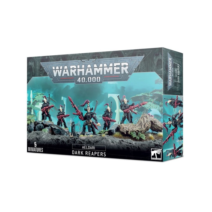 Warhammer 40k figurakészlet, Games Workshop, Aeldari Dark Reapers, 5 miniatűr