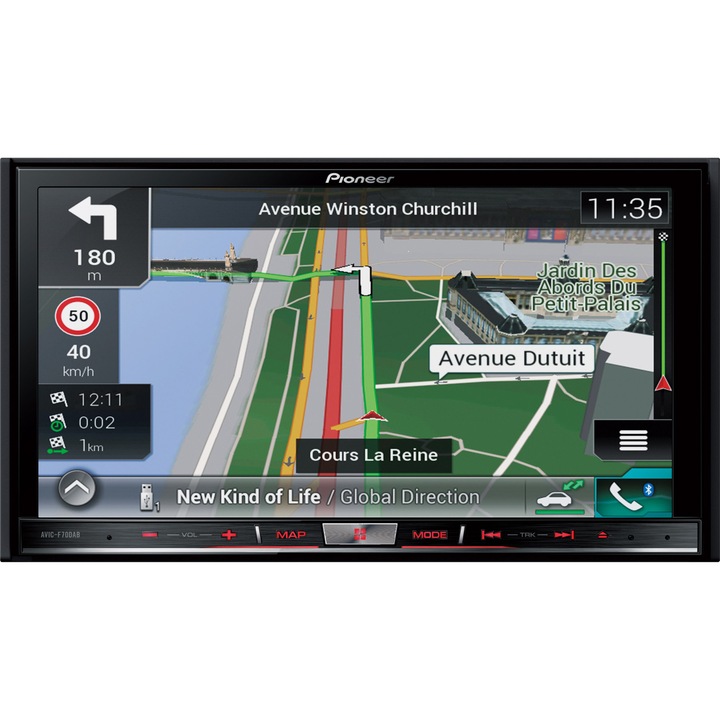 Sistem Navigatie GPS Pioneer AVIC-F88DAB, ecran tactil 7 inch, Apple CarPlay, Bluetooth, CD/DVD, MIXTRAX, Dual USB, SD card, Android auto, DAB, HDMI