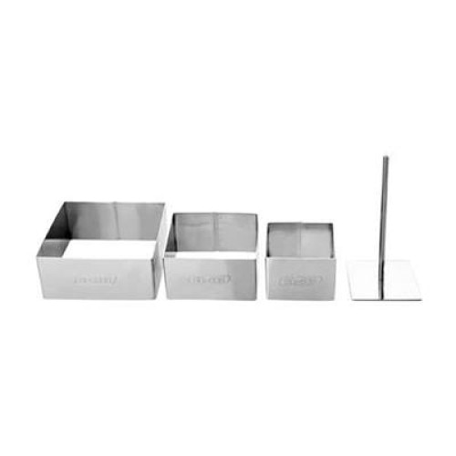 Set 3 forme ornare Ibili, inox, patrate