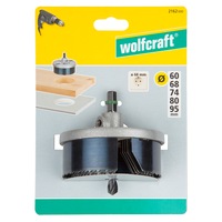 set carote standard wolfcraft 2162000 5 carote 60 68 74 80 95 mm adancime de taiere 33 mm tija hexagonala imagen 21_0_
0
