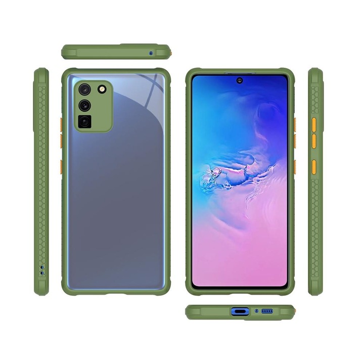 Удароустойчив Кейс за Samsung S10 Lite, Camera Protection, Светлозелен