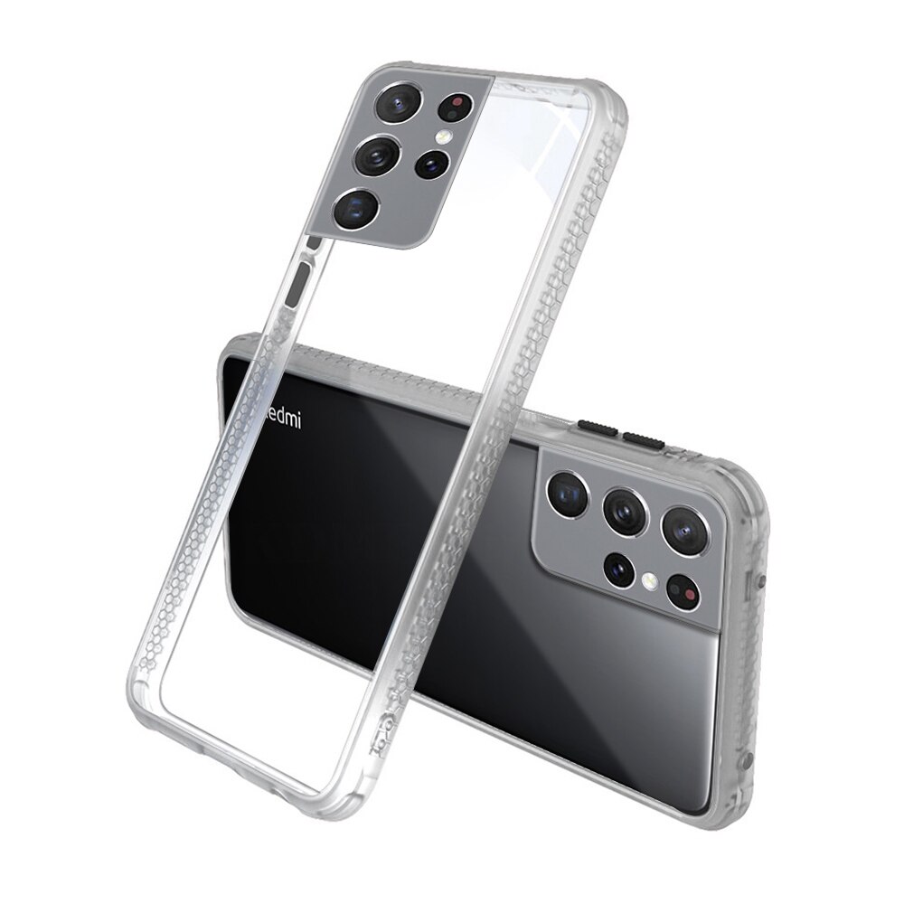 Удароустойчив Кейс за Samsung S21 Ultra, Camera Protection, Бял - eMAG.bg