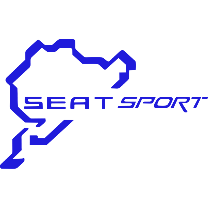 Sticker auto ''Seat sport pista'', 20cm, Albastru