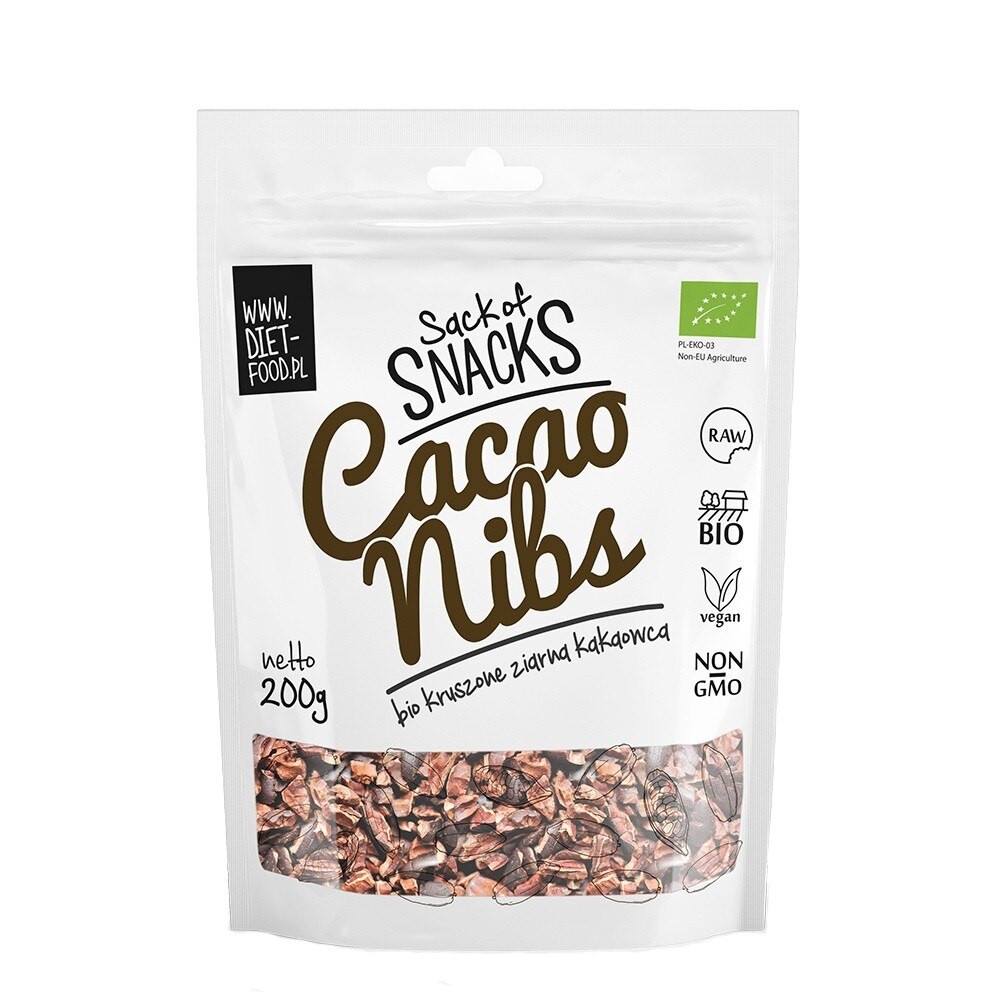 Cacao nibs bio, Diet Food, 200g