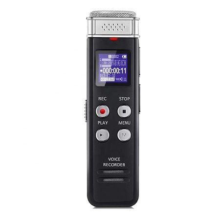 Reportofon Merkie® MR-N1, memorie 16GB, functie MP3 si USB, acumulator incorporat, mini recorder audio, Negru