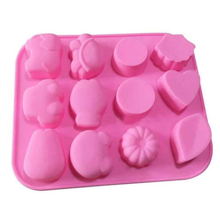 Forma de Turnat, Zamo, DYI, din Silicon, Animale, Inimioare si Flori, Roz