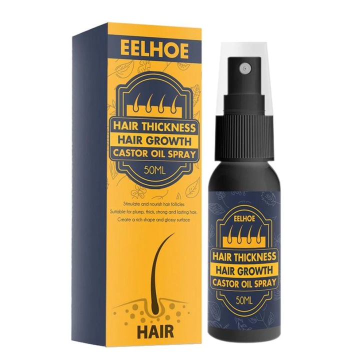 Етерично масло за стимулиране и растеж на коса, брадичка, вежди, с рициново масло, CRM, 50 ml