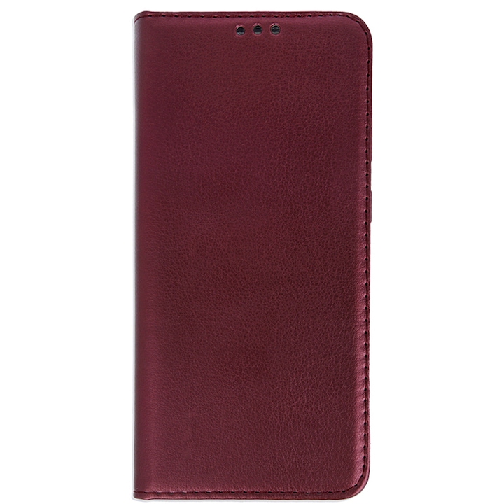 Капак от PU кожа за Samsung Galaxy A15, магнитна смарт книга, магнитно затваряне, тип книга, държач за карта, пълна защита, бордо