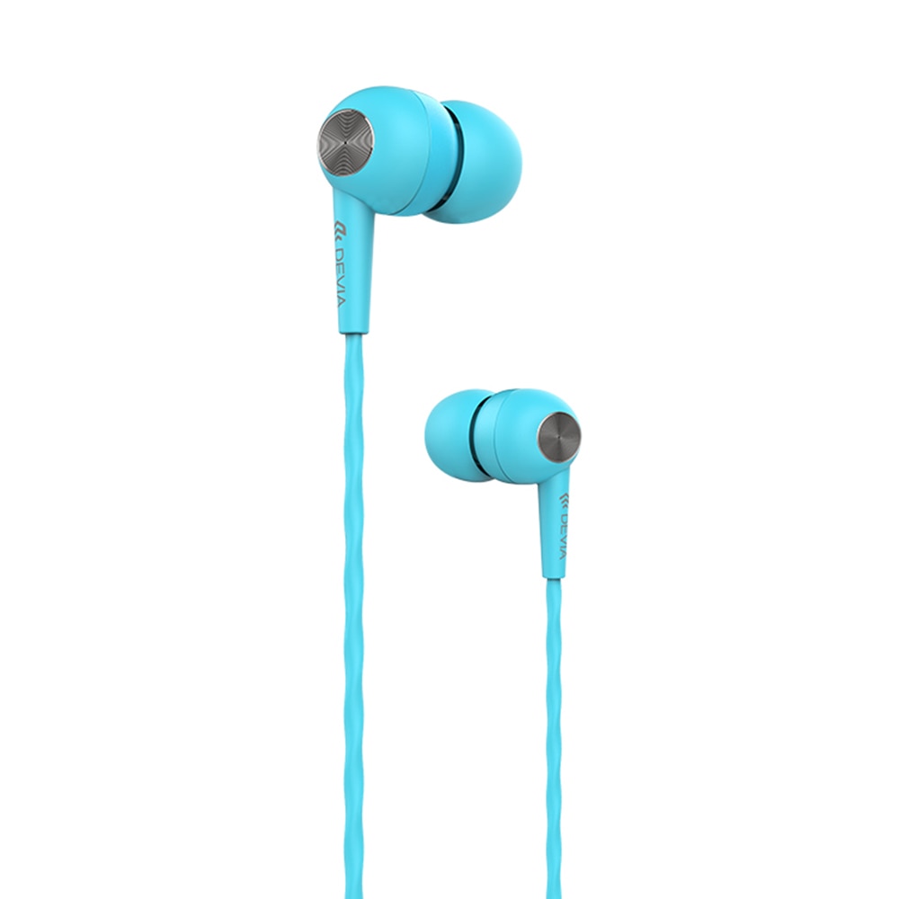 Casti Stereo Devia Kintone Jack 3.5mm, in-ear, Albastru