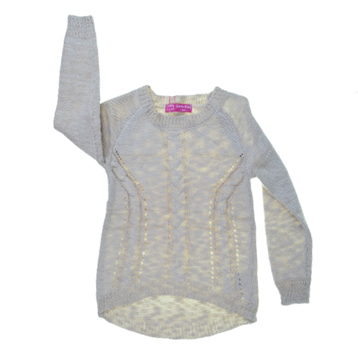 Bluza cu maneca lunga pentru fete Mini Junior CMB-54, Bej 116 CM