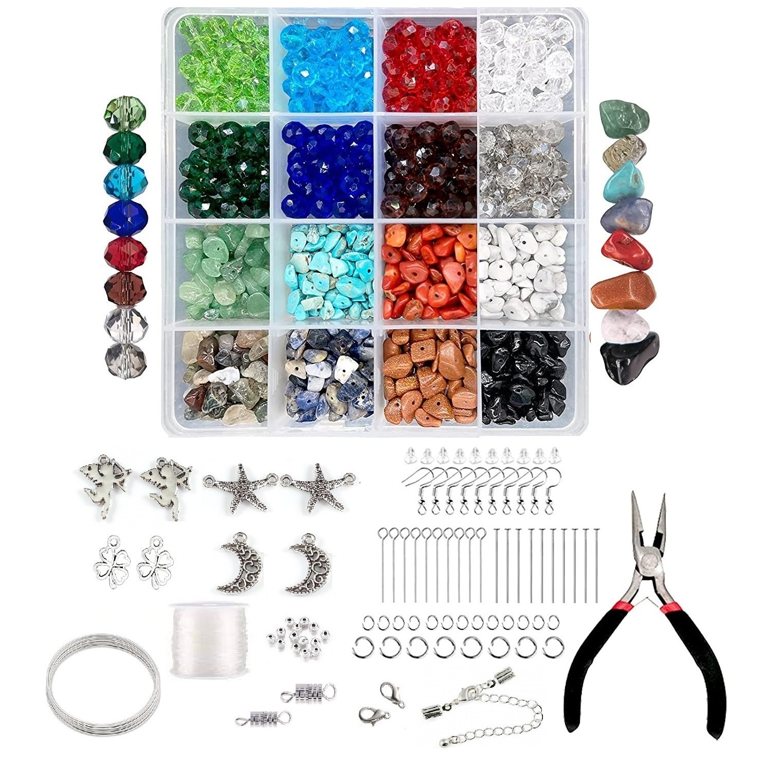Intolerable increase accident Kit 500 Componente margele semipretioase, cristale si accesorii  confectionare bijuterii - eMAG.ro