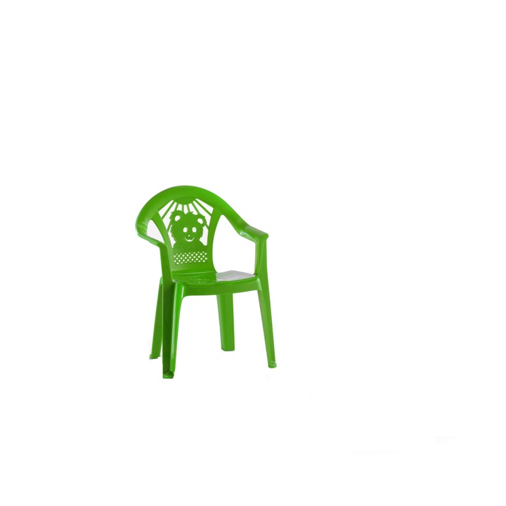 Scaun copii din plastic Bear, 37x30x51 cm, verde