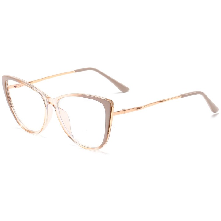 Ochelari protectie calculator, uVision Grace Cream, anti Lumina Albastra, Protectie ecran Telefon, Toc si Test filtru lumina albastra inclus