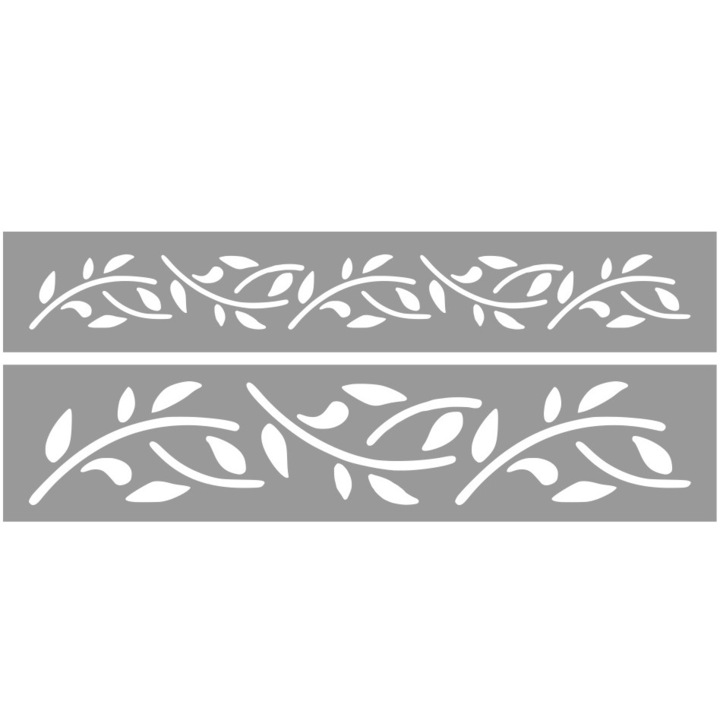 Set 2 x Sabloane, 59 x 13cm / 59 x 10cm grosime 0.5mm Bordura Refolosibil SP151