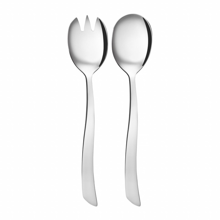 Set tacamuri servire salata, 2 piese, medii, inox, Ambition Wave