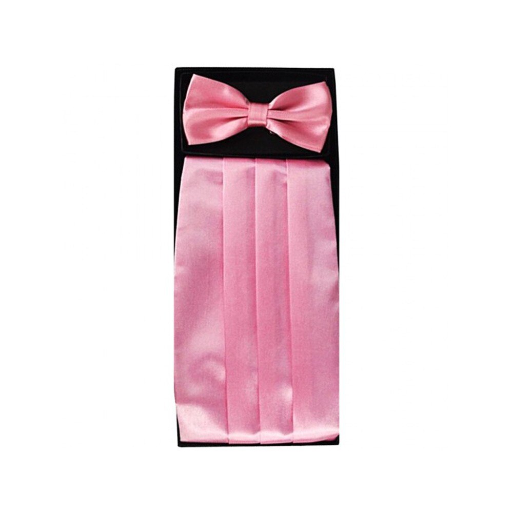 Set barbati-brau, papion, batista roz