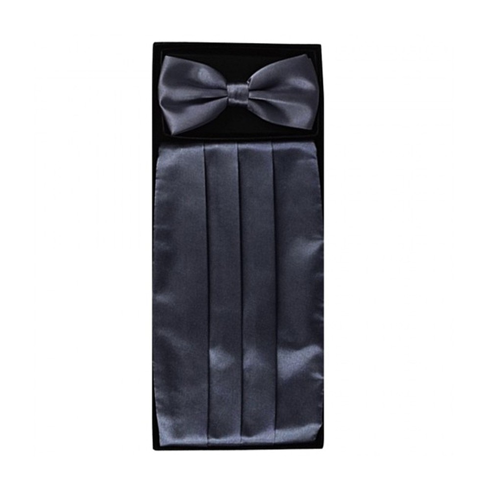 Set barbati brau, papion, batista, gri