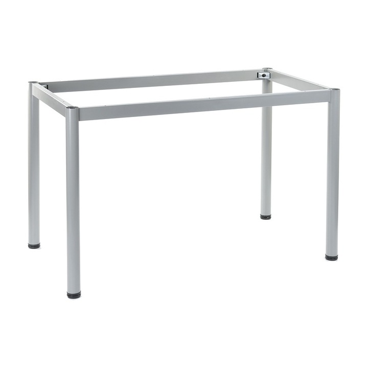 NY-A057/66/O fém keret asztalra, étterembe, szállodába és irodába, kerek lábakkal, 66x66x72,5 cm, szürke