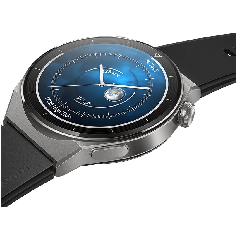 Smartwatch Huawei Watch GT 3 PRO, Fluoroelastomer Strap, Black eMAG.ro