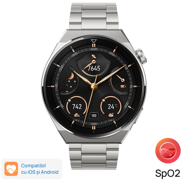 Smartwatch Huawei Watch GT 3 PRO, Titanium Strap, Light