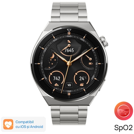 HUAWEI Smart Watch GT3 Pro 43mm Elegant Series FRG-B19 Android Bluetooth  -New