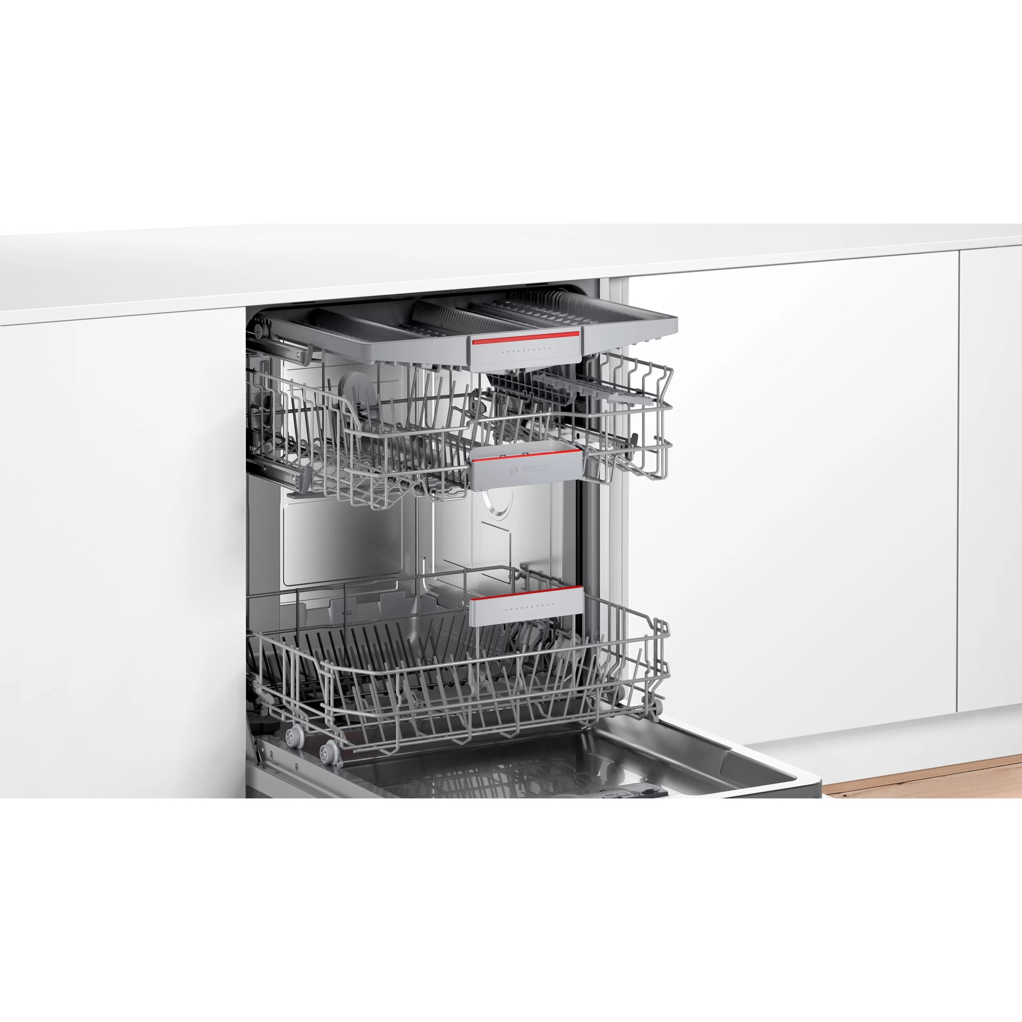 Masina de spalat vase incorporabila Bosch SMV4HVX45E, 13 seturi, Clasa E, 6 programe, 60 cm, Alb
