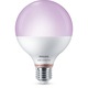 Bec LED inteligent Philips Glob, Wi-Fi, Bluetooth, G95, E27, 11W (75W), 1055 lm, temperatura lumina reglabila (2200-6500K), clasa energetica F