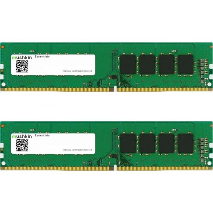 Memorie RAM Mushkin Essentials, MES4U320NF16GX2, DDR4, 32GB 2X16GB, 3200MHz, CL22