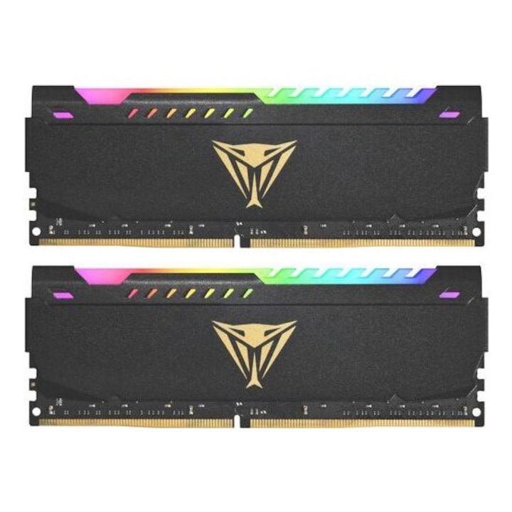 Памет RAM Patriot Viper Steel RGB, PVSR432G360C0K, DDR4, 16x2 GB, 3600MHz, CL20