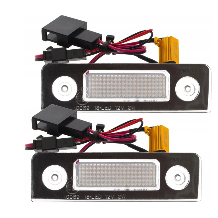 Комплект LED лампи за регистрационни номера AutoTune, Skoda Octavia II FL, Skoda Roomster I (5J), 2 бр