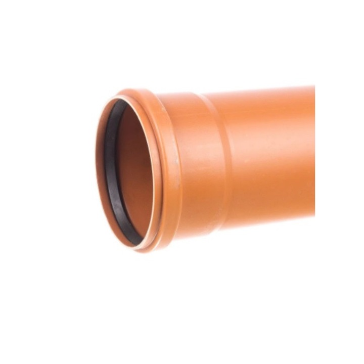 PVC тръба за външна канализация, многослойна, SN2, 110 x 2,2 mm, 1 m ...