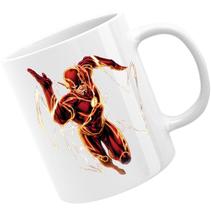 Cana The Flash Comic Book Marvel Desene Animate, alba, 330 ml