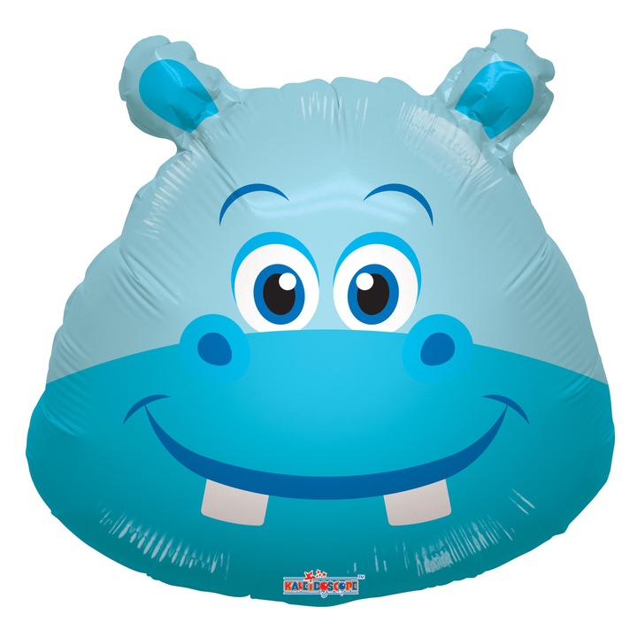Balon Folie Mini-Figurina Cap Hipopotam aer 35cm, 19759-14