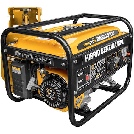 Generator AgroPro BASIC 3700, putere 3.1 KW, 230V Hibrid benzina/GPL, pornire manuala, AVR, omologat Euro 5