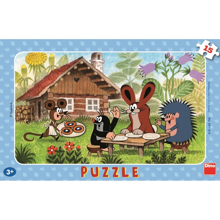 Dino Toys puzzle, Kiskönyv és barátok, 15 darab